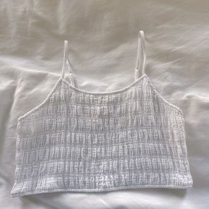 LA Hearts white ribbed tank size M